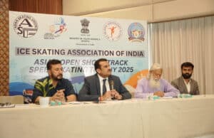 भारत ने शीतकालीन खेलों में भरी ऊंची उड़ान: पहली बार एशियाई ओपन शॉर्ट ट्रैक स्पीड स्केटिंग ट्रॉफी की मेजबानी करेगा देहरादून Amitabh Sharma at Press Conference by Ice Skating Association