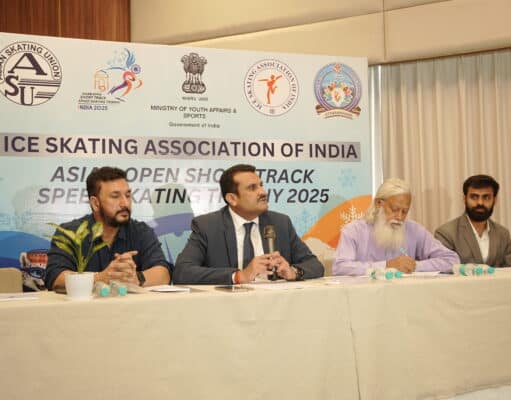 भारत ने शीतकालीन खेलों में भरी ऊंची उड़ान: पहली बार एशियाई ओपन शॉर्ट ट्रैक स्पीड स्केटिंग ट्रॉफी की मेजबानी करेगा देहरादून Amitabh Sharma at Press Conference by Ice Skating Association