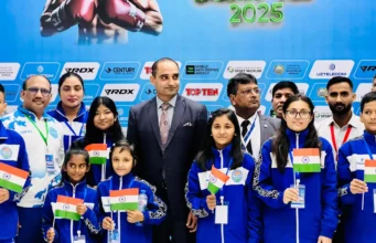 किक बॉक्सिंग विश्व कप 2025 के लिए 24 सदस्यीय भारतीय टीम ताशकंद, उज़्बेकिस्तान रवाना भारतीय किक बॉक्सिंग टीम